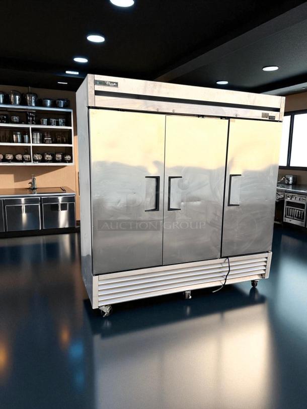 True T-72F-HC 3-door commercial freezer in excellent condition, 115V. Stainless steel, fully tested and working.