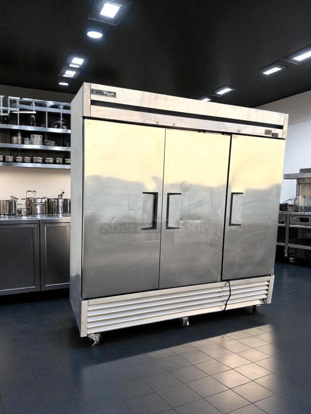 True T-72F-HC 3-door commercial freezer in excellent condition, stainless steel, 115V, fully tested and working.