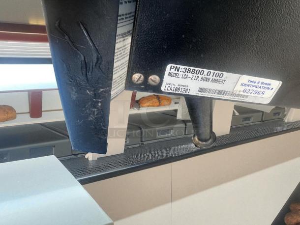 Superb condition Bunn LCA-2 LP Ambient Coffee Dispenser, dual hopper, tested working, model tag visible, 120V.