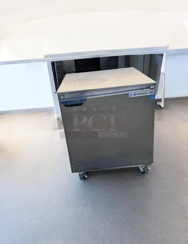 Beverage-Air UCR27HC-23 undercounter refrigerator, 27", single solid door, great condition, tested, 115v.