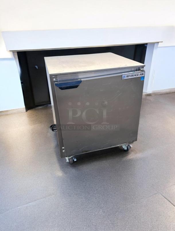 Beverage-Air UCR27HC-23 undercounter refrigerator, 27", single solid door, great condition, tested and working, 115v.