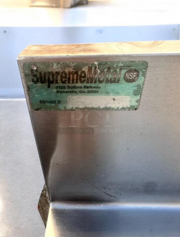 Supreme Metal stainless steel underbar drainboard station, 22"x30"x36", great condition, tested and working, with visible label.