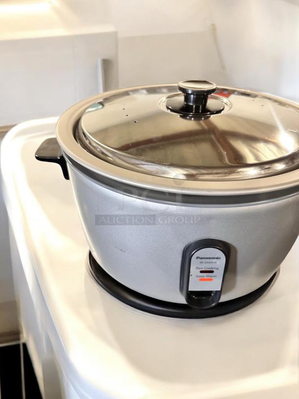 Panasonic SR-GA541H rice cooker, 23-cup capacity, stainless steel, great condition, automatic settings, 120V, tested working.