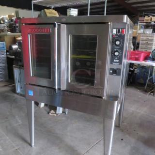 Blodgett BOD-100-E electric convection oven, stainless steel, full-size, dual glass doors, 208-240V, excellent condition.