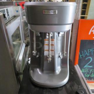 Hamilton Beach Triple Spindle Drink Mixer, Model HMD400, 120V, silver finish, excellent condition, valued at $1039.00.