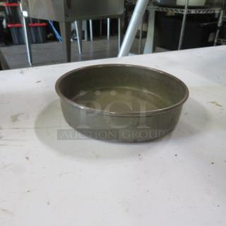 6.5-inch commercial bake pan, metal, gently used condition with minor surface wear, model 4XBID.