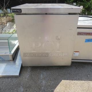 One Delfield 1 Door Freezer With 1 Rack On Casters. Model# GUF27P-S. 115 Volt. 27X30X33. $3485.00. - Item #1203533