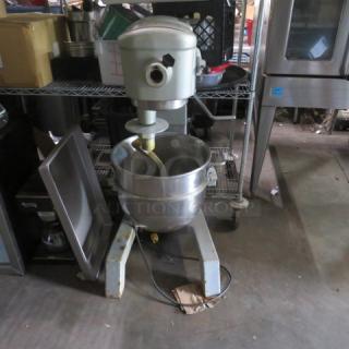 Hobart D-300 30 Quart Stand Mixer with bowl and hook, model# D-300, 115 Volt, in working condition.