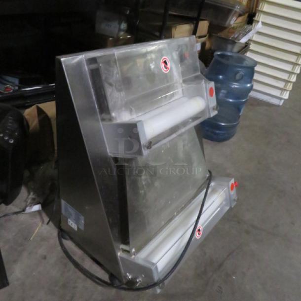 Avesta APD40 pizza dough roller, 110 Volt, stainless steel, used condition, industrial design, visible brand markings.