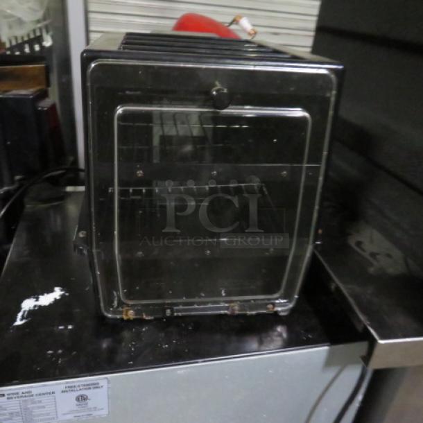 Gold Medal Nacho Chips and Cheese Warmer, Model 5330, 120 Volt, glass front, metal body, used condition.