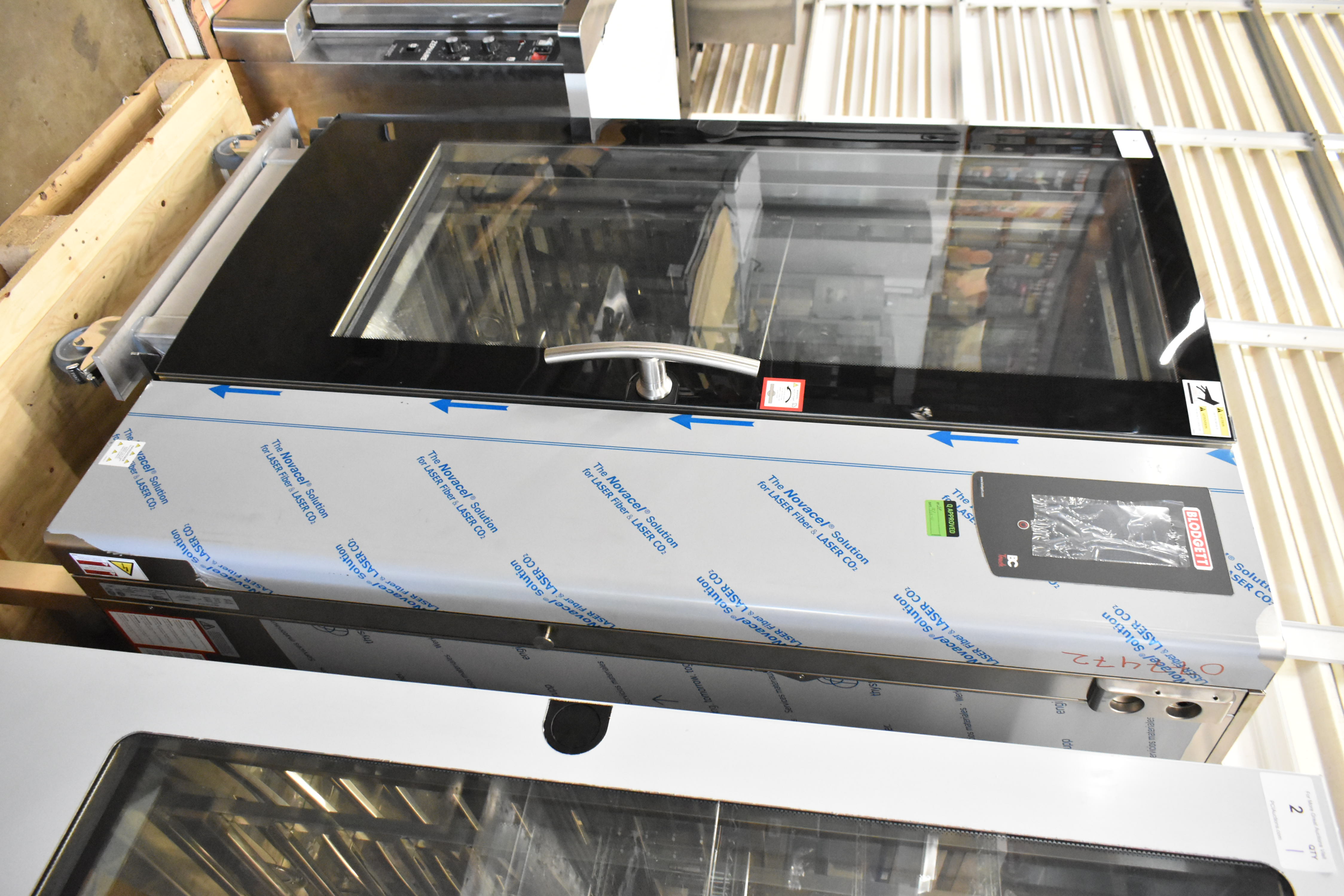 Brand new Blodgett roll-in rack combi oven on pallet - the premium auction opportunity