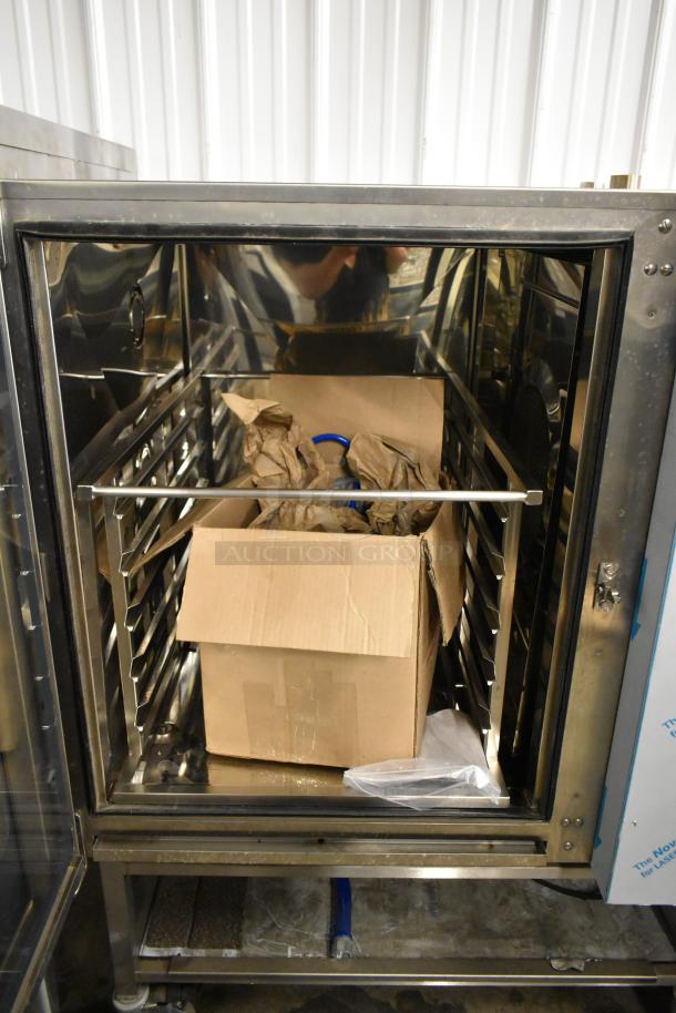 Brand new Blodgett BLCT 102/CPE-gas stainless steel commercial convection oven, natural gas, view-through door, metal rack.