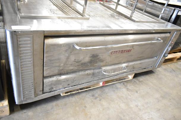 2021 Blodgett 1060B Stainless Steel Single Deck Pizza Oven, natural gas, 85,000 BTU, commercial grade, visible wear.