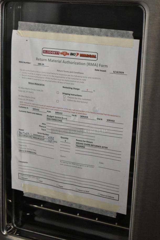 Blodgett Zephaire-100-G convection oven, stainless steel, 2019 model, scratch and dent, view-through doors, 50,000 BTU.