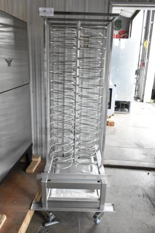 Brand new Blodgett portable metal rack for combi convection ovens. Scratch and dent condition, on wheels for mobility.