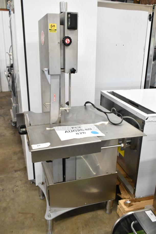Brand new Avantco EMBS94SS 94" stainless steel vertical band meat saw. Scratch and dent condition, 220V, 3 phase.
