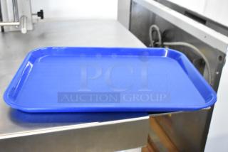 11 brand new Choice 999FT1418BL blue poly food trays, minor scratches, suitable for commercial use, 11 times your bid.