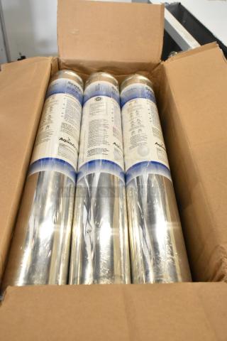 New Scotsman SSMRC6 ice machine water filters, 6-pack, 0.5 micron, compatible with SSM1-P, SSM2-P, SSM3-P. Boxed, minor dents.