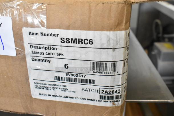 BRAND NEW SCRATCH AND DENT Scotsman SSMRC6 ice machine water filter, 0.5 micron, 6-pack, labeled batch 2A2643.