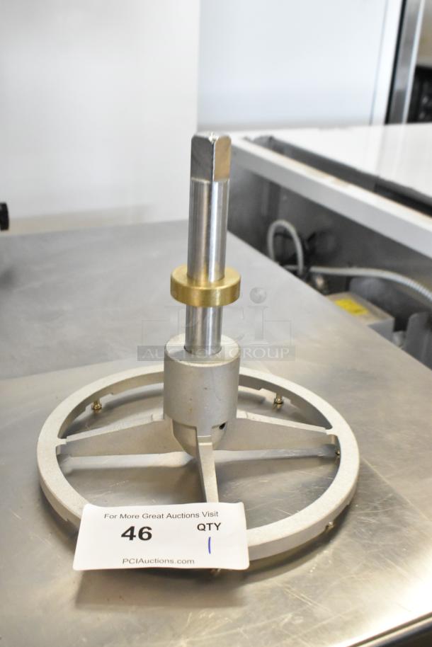 Brand new metal commercial pelican head blade holder with minor scratches, showing auction label and quantity number 46.
