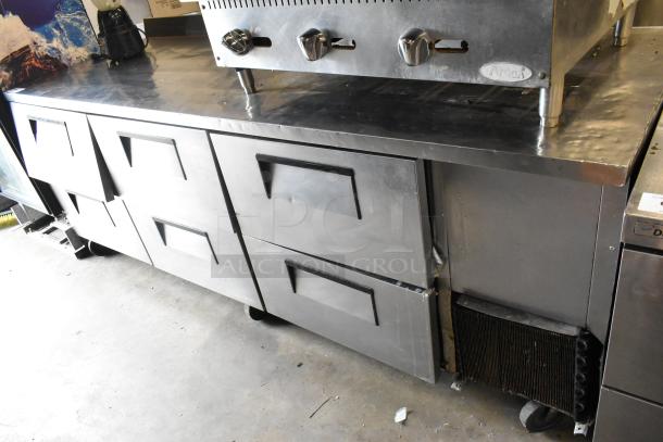True TWT-93D-6 stainless steel commercial cooler with 6 drawers, on casters. 115 Volts, 1 Phase, undercounter design.