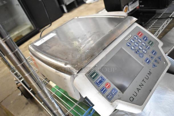 Hobart 29252-BJ Quantum commercial scale, metal countertop model, visible control panel, 120 volts, 1 phase, used condition.