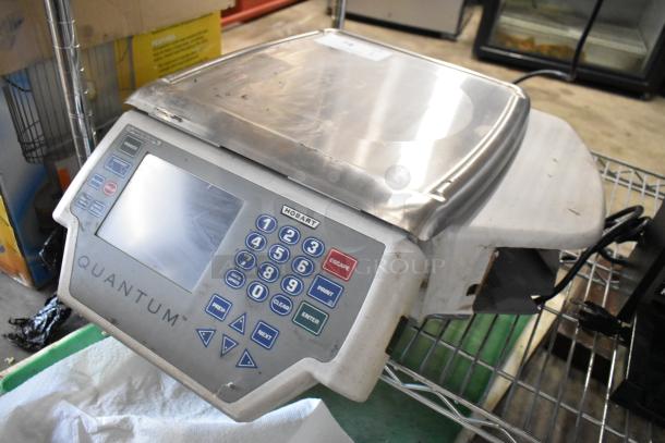 Hobart 29252-BJ Quantum Metal Commercial Countertop Scale, 120 Volts, keypad and display, stainless top, used condition.