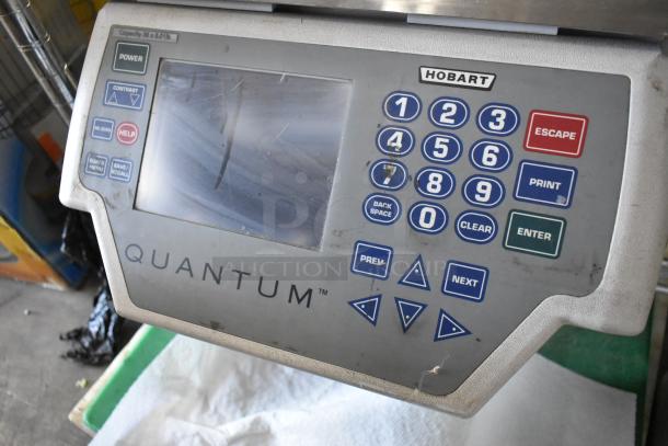 Hobart 29252-BJ Quantum metal commercial countertop scale, used, visible wear, 120 volts, 1 phase, touchscreen, keypad.