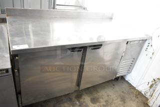 Beverage Air WTF67A Stainless Steel 2-Door Work Top Freezer, commercial use, 115V, 1 phase, good condition.
