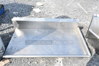 Stainless Steel Right Side Clean Side Dishwasher Table. No Legs. - Item #1203061