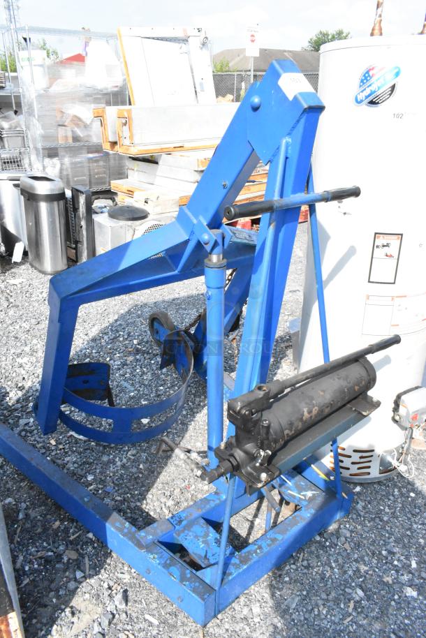 Morse 400-72 Hydra Lift Karrier, metal construction, blue, 800-pound capacity, commercial-grade, used condition.