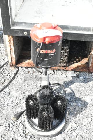 Adcraft GW-120 Redhead Glass Washer, 120 volts, 1 phase, with black brushes and visible label. Used condition.