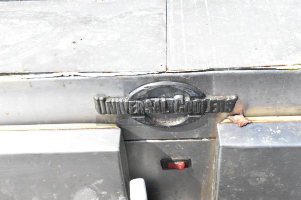 Universal Coolers SC48BM stainless steel prep table; visible logo. 115V, 1 phase, used condition.