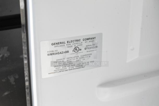 Set of 4 mini coolers: Vissani HVDR45PS, EdgeStar CMF151L, Galanz GLR33MBKE23, GE WMR04GAZABB. 115 volts, 1 phase.