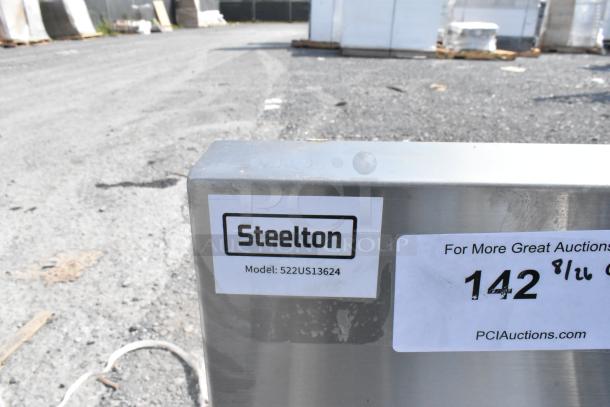 Steelton utility sink, model 522US13624, 36"x24"x14", for 8" center faucet, no legs, new scratch and dent condition.