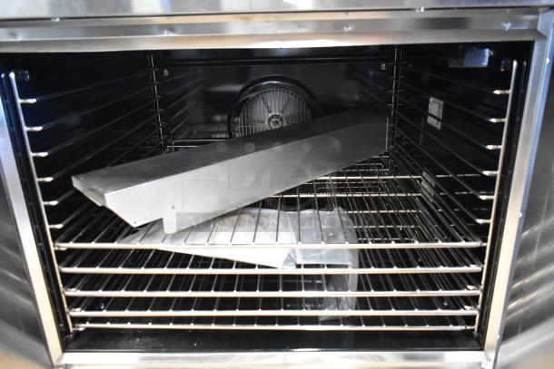 2024 Blodgett Zephaire-200-G-ES convection oven, stainless steel, natural gas, solid doors, metal racks, 50,000 BTU, new.