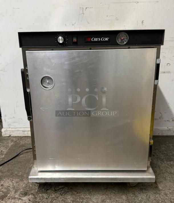 Cres Cor H339U8AC insulated heated cabinet, accommodates 8 pans, stainless steel, visible thermostat, model H339U8AC, 120v.