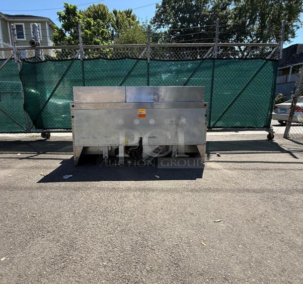 Delfield Model 4472M-30M-A1 stainless steel 72in 3-door mega top refrigerated sandwich prep unit, external in good condition.