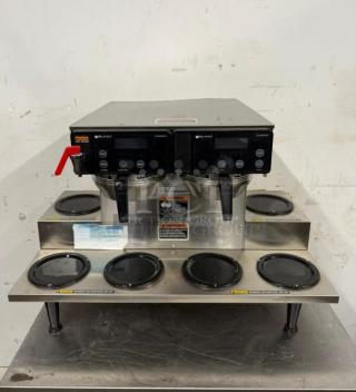 Bunn 38700.0015 Axiom 0/6 Twin 12 Cup Automatic Coffee Brewer with 6 Lower Warmers - Item #1204754