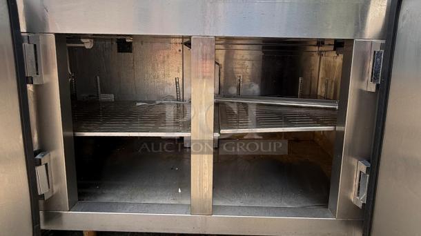 HEATCRAFT Refrigerator Unit Model RAMK23AG, stainless steel, showing spacious interior with shelving, good condition.