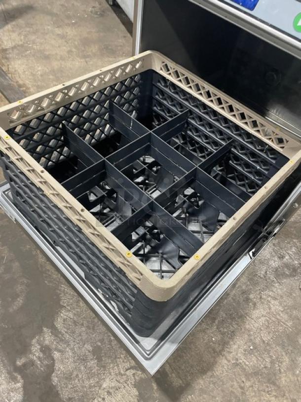 Hobart LXEC commercial stainless steel dishwasher with full-size cup rack and extender, Energy Star certified, new condition.
