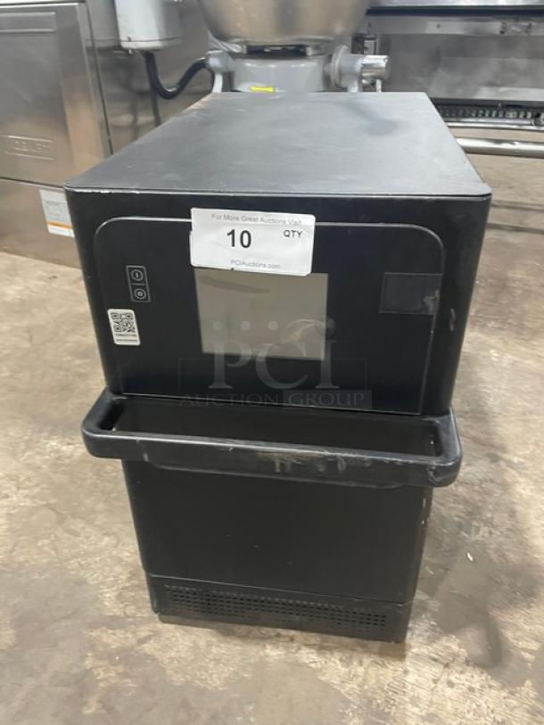 MerryChef Eikon E2S black electric countertop rapid cook oven. Features digital controls, 208/240V 1 Phase, late model.