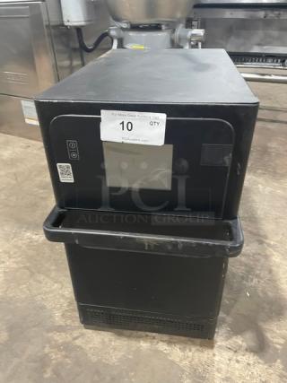 MerryChef Eikon E2S black electric countertop rapid cook oven. Features digital controls, 208/240V 1 Phase, late model.