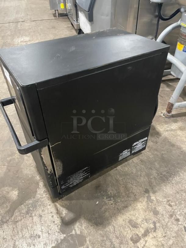 MerryChef Eikon E2S black electric rapid cook oven, countertop model, 208/240V 1 Phase, commercial use, sturdy condition.