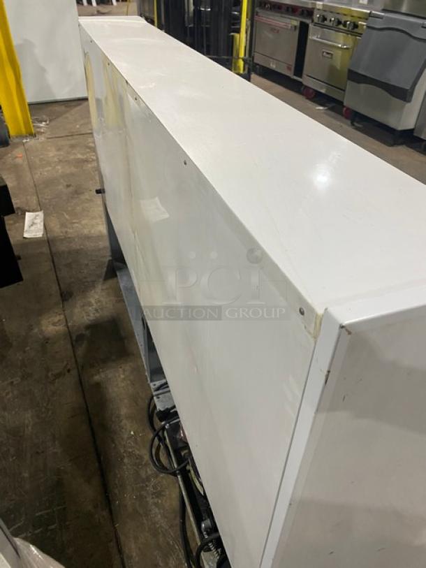 McCray Commercial Grab-N-Go Merchandiser, Model S32E-6-LED, white multi-tier display case, 115V 1 Phase, good condition.