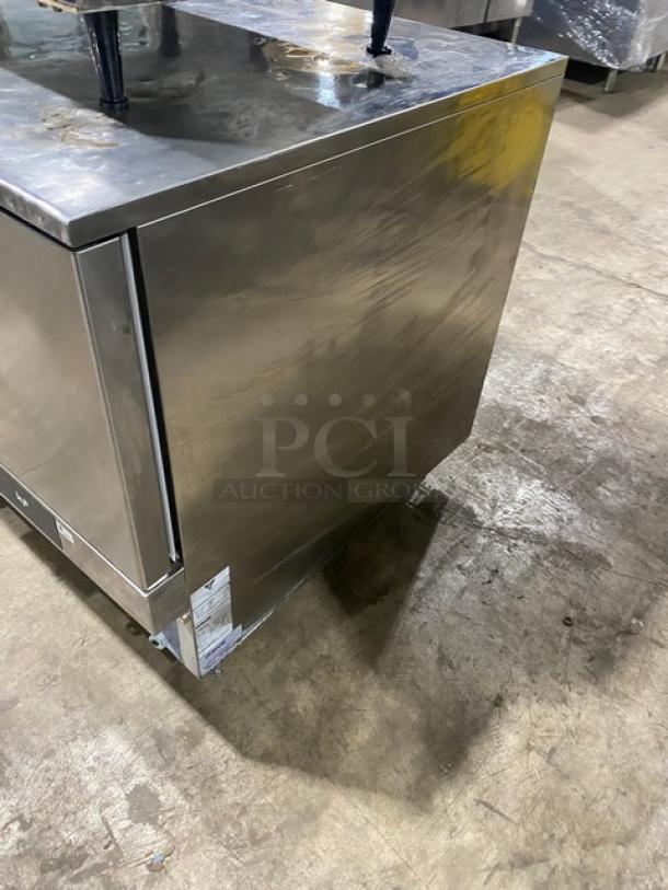 Irinox ICY S stainless steel undercounter blast chiller/shock freezer with chrome wire racks, on casters, 208V 2 Phase.