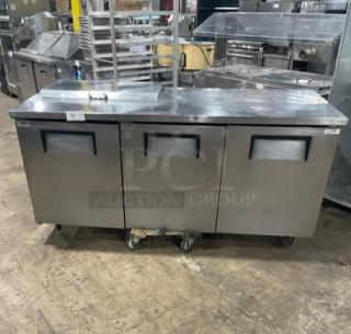 True Commercial Stainless Steel 3 Door Refrigerated 72