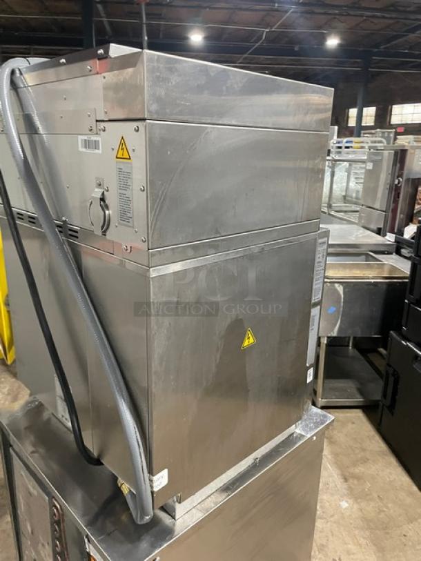 Rational SelfCookingCenter XS Series SCCXS62/3EUV+ commercial stainless steel combi oven with recirculating hood, 208V 3 Phase.