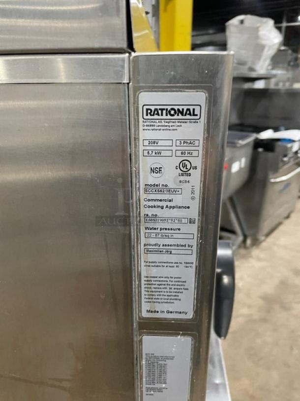 Rational SelfCookingCenter XS SCCXS62/3EUV+ Combi Oven, stainless steel, electric, countertop, with recirculating hood, 208V 3 Phase.