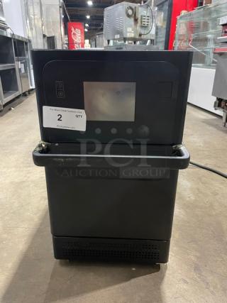 MerryChef Eikon E2S black countertop high-speed rapid cook oven, electric-powered, 208/240V, shown in good condition.